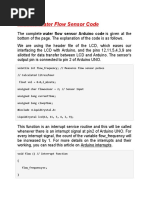 Arduino Water Flow Sensor Code