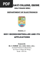 B.SC Electronics - 8051 Microcontroller and Its Applications - Course Syllabus & Material - Unit I (Bharathiar University)