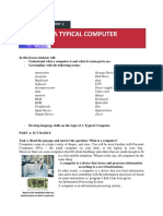 A Typical Computer: in This Lesson Students Will