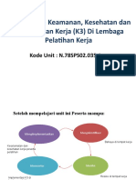 MENGELOLA K3 DI TEMPAT PELATIHAN