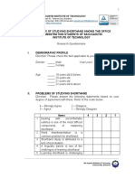 Problems of Studying Shorthand Among The Office Administration Students of San Agustin Institute of Technology