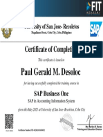 Certificate of Completion: Paul Gerald M. Desoloc