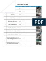 List of Parts To Cuote: Item Description Unit Quantity Unit Price Anount (Usd) Photos