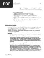 Week 1 - Lesson 1 Overview of Accounting