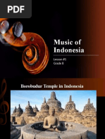 Music of Indonesia: Lesson #1 Grade 8