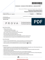 Concurso Público para provimento de cargos de Técnico Previdenciário Especialidade Administrativa