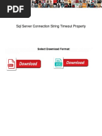 SQL Server Connection String Timeout Property