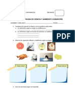 Práctica Calificada de Ciencia y Ambiente