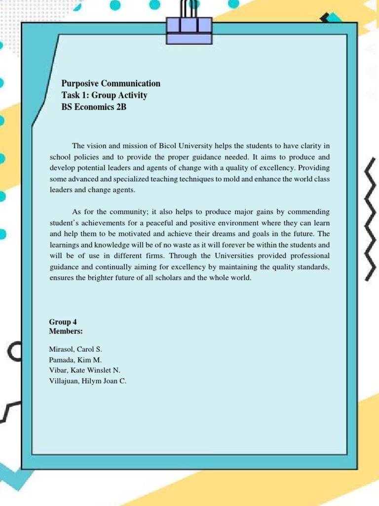 Bicol University Vision and Mission Guiding Students | PDF