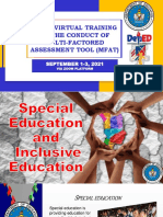 Overview On Inclusive Ed and Special Education MFAT Re Orientation 2021 For Participants