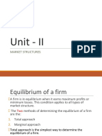 Market Structures and Equilibrium of the Firm