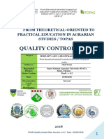 Quality Control Plan Sample