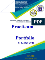 Practicum Portfolio: Name Teacher III