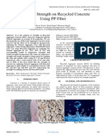 Analysis of Strength On Recycled Concrete Using PP Fiber