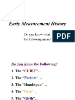 Early Measurement History: Do You Know What The Following Mean?