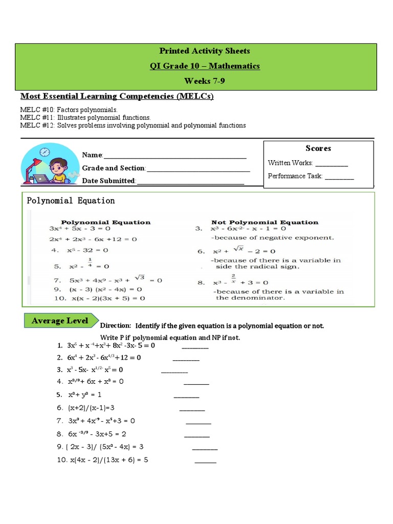 Polynomial Equations and Factoring Guide | PDF | Polynomial | Zero Of A ...