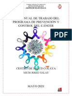 PLAN ANUAL DE TRABAJO DEL PROGRAMA DE PREVENCIÓN Y CONTROL DEL CÁNCER