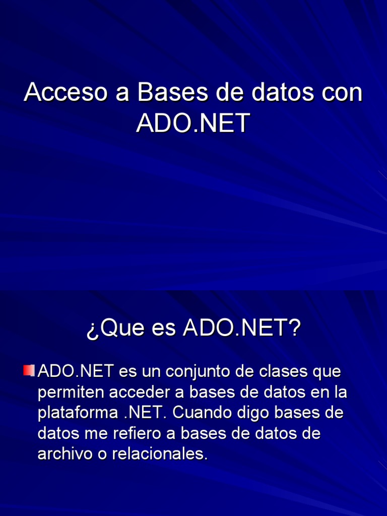 Acceso A Bases de Datos Con | PDF | Active X Data Objects | SQL