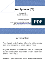 Control Systems (CS) : Lecture-16 Steady State Error