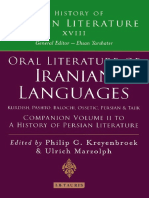 A History of Persian Literature Volume XVIII - Oral Literature of Iranian Languages