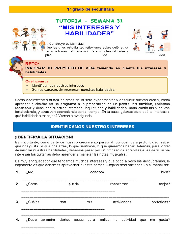 Identificación de Intereses y Habilidades | PDF | Cognición