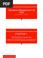 Introduction To OP MGNT. MGT303