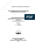 Pusat Pementasan Dan Pelatihan Seni Pertunjukan Di Yogyakarta