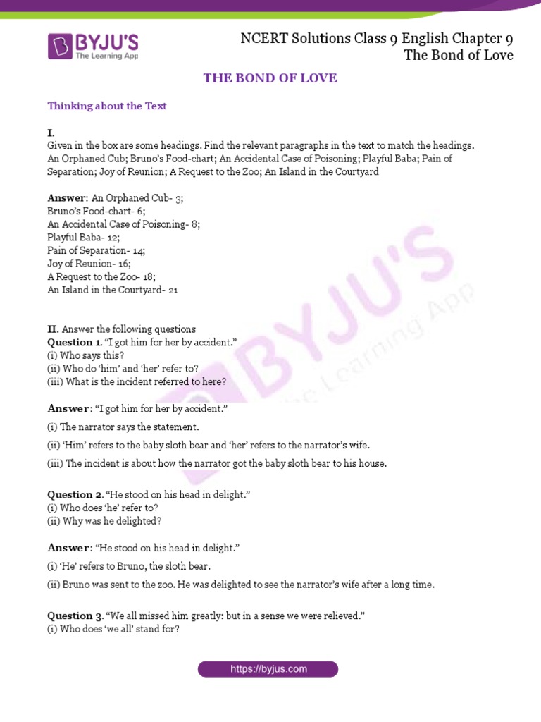 NCERT Solutions Class 9 English Chapter 9 | PDF | Snake