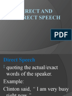 Direct-Indirect Speech