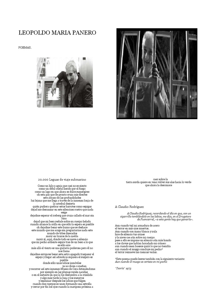 Recopilacon Poemas Leopoldo Maria Panero Pdf Bang Pdf Muerte Oración