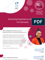 Internship Experience UK 2021: On Demand: Professional Services & Consulting