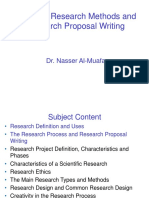 Scientific Research Methods and Proposal Writing