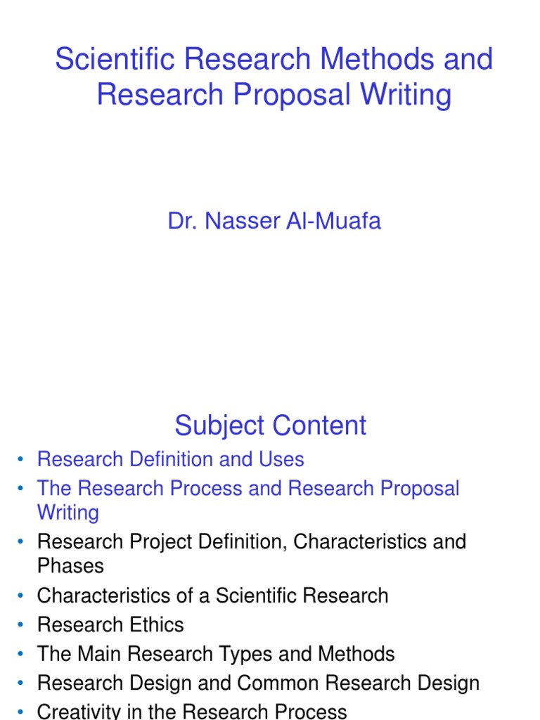 Research Methods & Proposal Writing Guide | PDF | Scientific Method ...