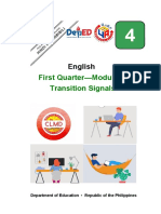 First Quarter-Module 4 Transition Signals: English