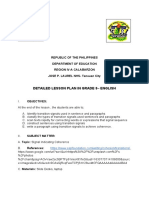 Detailed Lesson Plan in Grade 8 - English