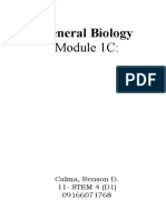 General Biology: Module 1C