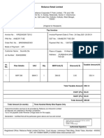 Reliance Retail Limited: Sr. No. Plan Details SAC Qty MRP/Unit Discount Taxable Amount