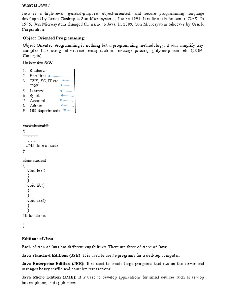 Basics of Java | PDF | Programming | Constructor (Object Oriented ...