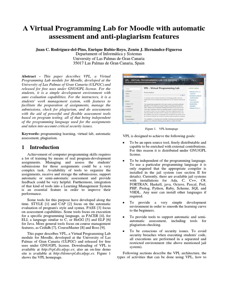 Virtual Programming Lab For Moodle | PDF | Computer Network | Server ...