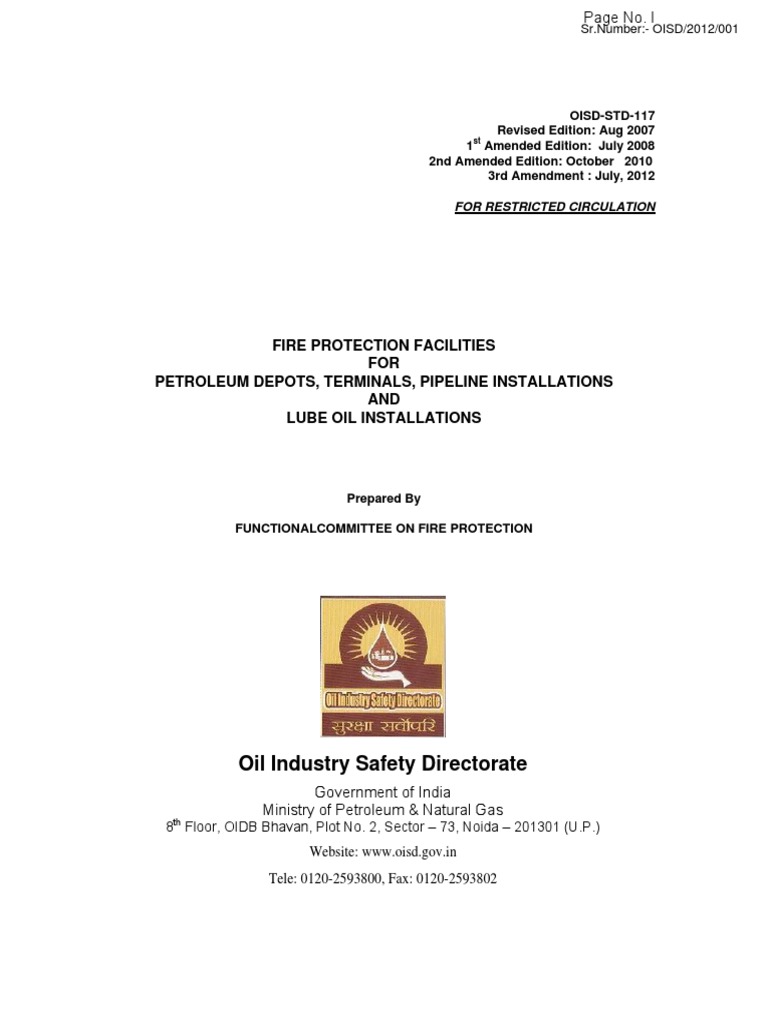 Oil Industry Safety Directorate PDF Pump Pipeline Transport