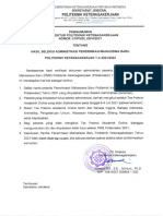 Pengumuman Hasil Seleksi Administrasi PMB Polteknaker T.A. 2021 2022