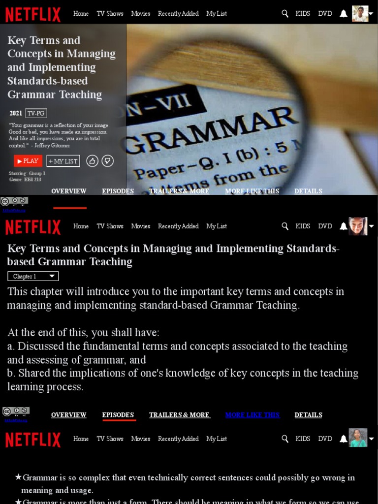 Key Terms and Concepts in Managing and Implementing StandardsBased Grammar Teaching PDF