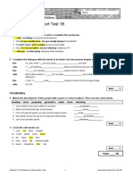 Introduction Unit Short Test 1B: Grammar