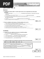 Unit 4 Short Test 1B: Grammar