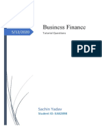 Business Finance Tutorial Questions 1