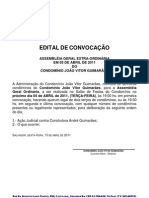 Edital de Convocação 2011-04-05 (Ação Judicial Contra Construtora André Guimarães)