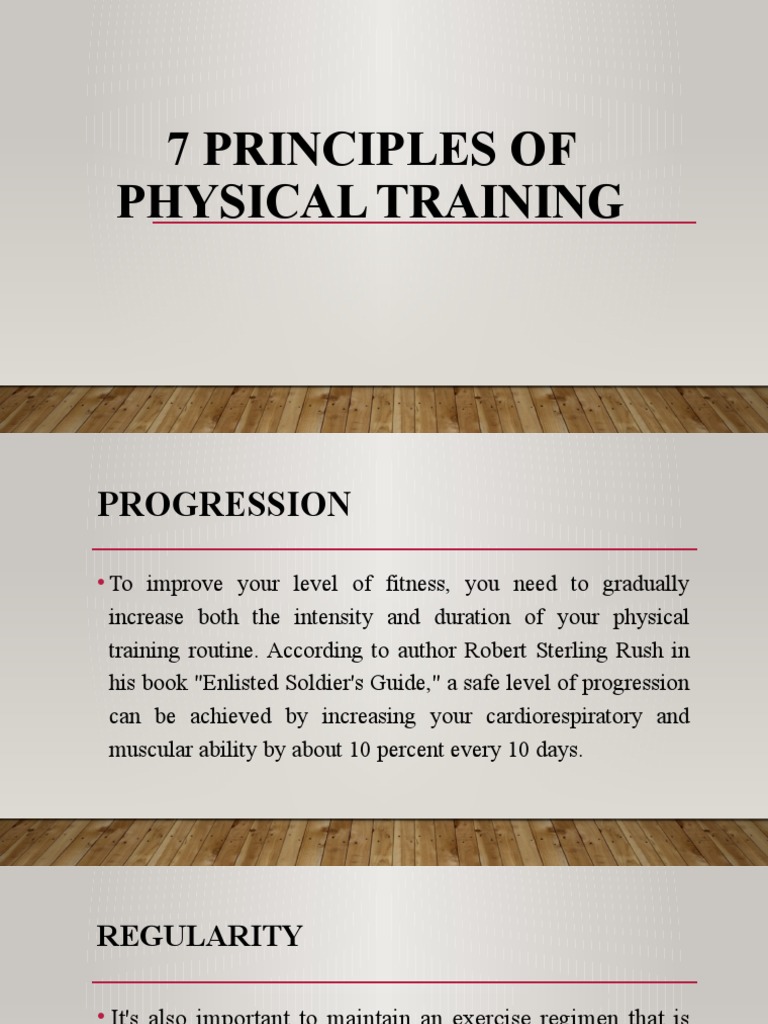 Lesson 4 7 Principles of Physical Training PDF Physical Fitness
