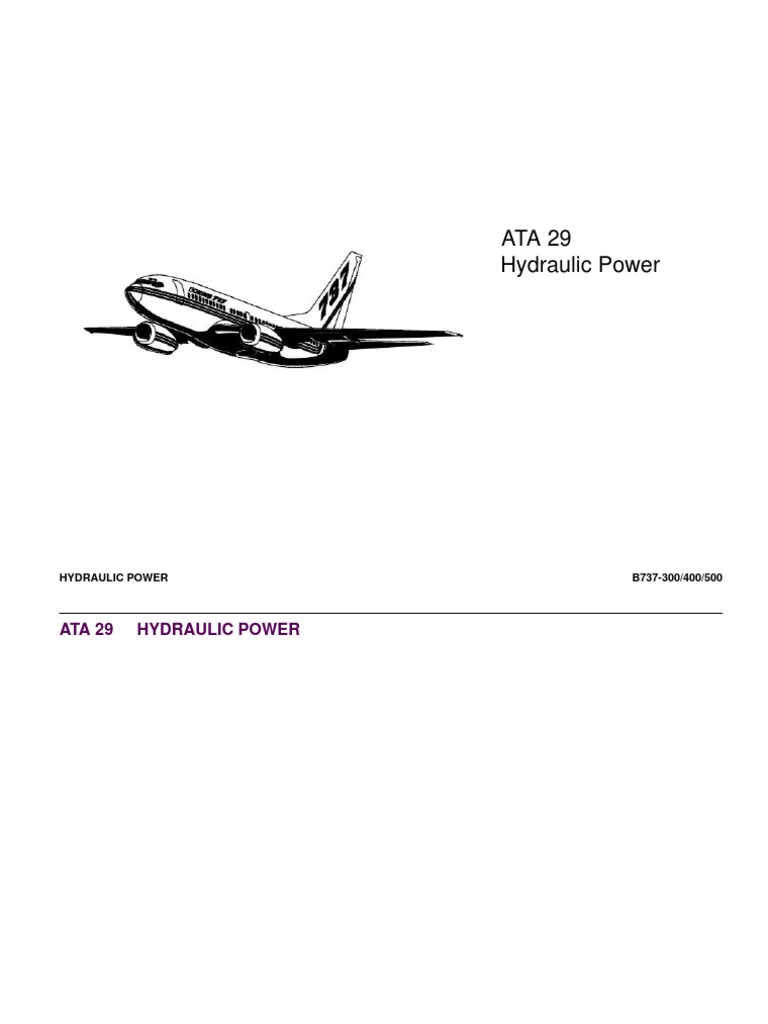 B737 ATA 29 Hydraulics PDF Valve Pump