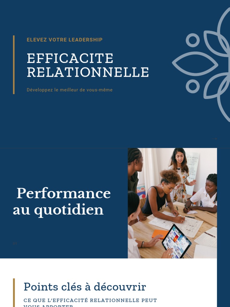 Efficacité Relationnelle en Leadership | PDF | Apprentissage | Direction