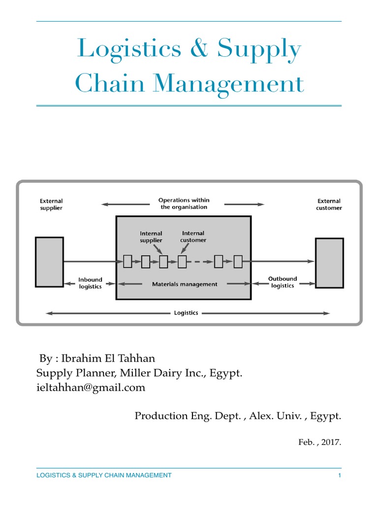 Logistics & Supply Chain Management - Eltahhan | PDF | Logistics ...